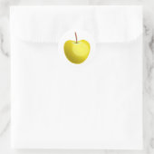 Gelber Apple Runder Aufkleber (Tasche)