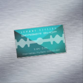 Gelber aquamariner Ton der Duoton-Rasierklinge Magnetische Visitenkarte (Beispiel)