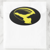 Gelber Aufkleber für Windmühle (Tasche)