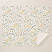 Gelber australischer Zweigeukalyptus verlässt Sherpadecke (Vorderseite (Horizontal))