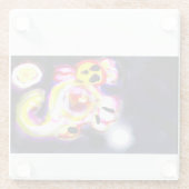 Gelber Axolotl Spass  Glasuntersetzer (Rückseite)