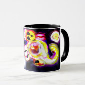 Gelber Axolotl Spaß Tasse (VorderseiteRechts)