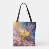 Gelber Axolotl Tasche (Rückseite)