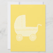 Gelber BabyStroller. Einladung (Rückseite)