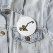 Gelber Bagger Baumaschinen Button (Beispiel)