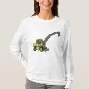 Gelber Bagger Baumaschinen T-Shirt