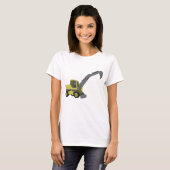 Gelber Bagger Baumaschinen T-Shirt (Vorne ganz)