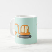 Gelber Bagger Kaffeetasse (Vorderseite Links)