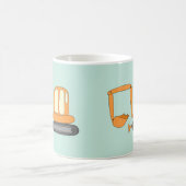 Gelber Bagger Kaffeetasse (Mittel)