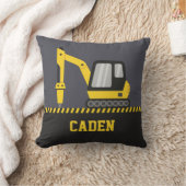 Gelber Bagger mit Bruchstück Kinderzimmer Kissen (Decke)