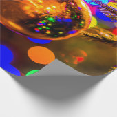 Gelber Ball, leuchtende Lichter Geschenkpapier (Ecke)