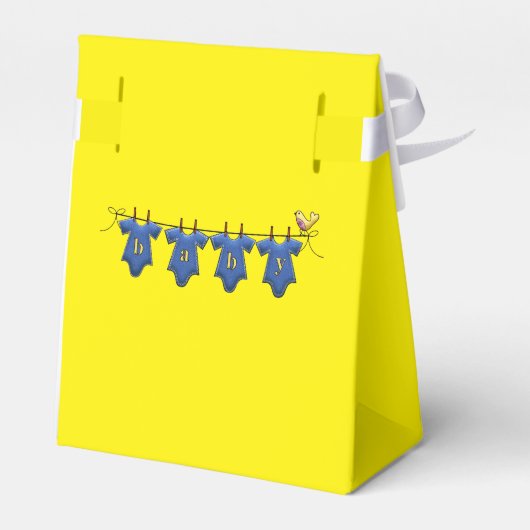 Gelber Ballonbaum Geschenkschachtel (Rückseite)