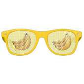 Gelber Bananenstrauß Fruchtbanane Peel Partybrille (Vorderseite)