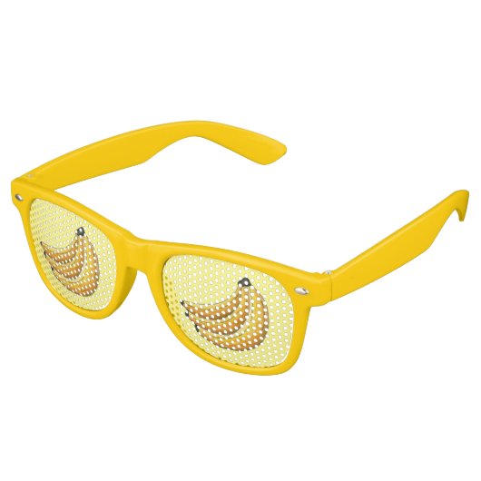 Gelber Bananenstrauß Fruchtbanane Peel Partybrille (Schrägansicht)