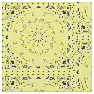 gelber Bandana-Druck Cowgirl-Herzen Stoff