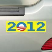 Gelber Barack Obama Autoaufkleber 2012 (Auf Auto)