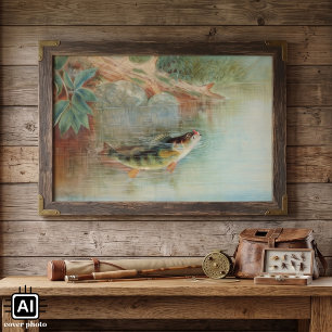 Gelber Barsch von S.A. Kilbourne, Vintage Fisch Poster