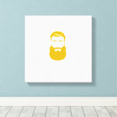 Gelber Bart Wrapped Canvas Leinwanddruck (Insitu (Holzboden))