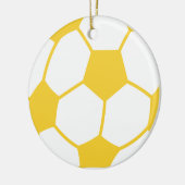 Gelber Bernsteinfussball Keramikornament (Links)