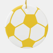 Gelber Bernsteinfussball Keramikornament (Hinten)