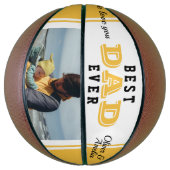 Gelber bester Vater je Vater Keepake 2 Foto Basketball (Vertikal)