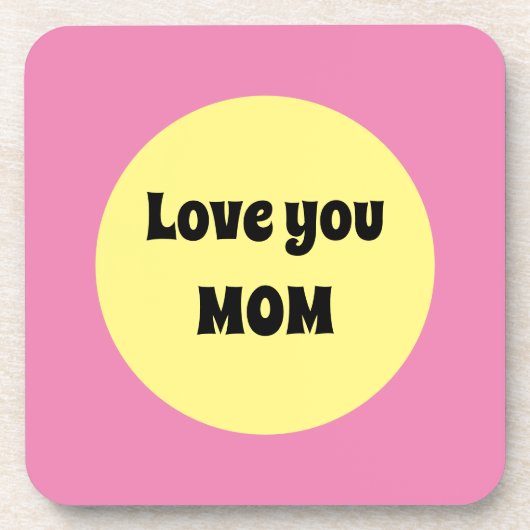 Gelber Big Dot Getränkeuntersetzer (Vorderseite)