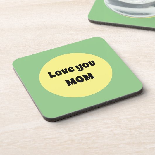 Gelber Big Dot Getränkeuntersetzer (Linke Seite)