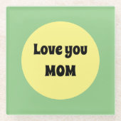 Gelber Big Dot Glasuntersetzer (Vorderseite)