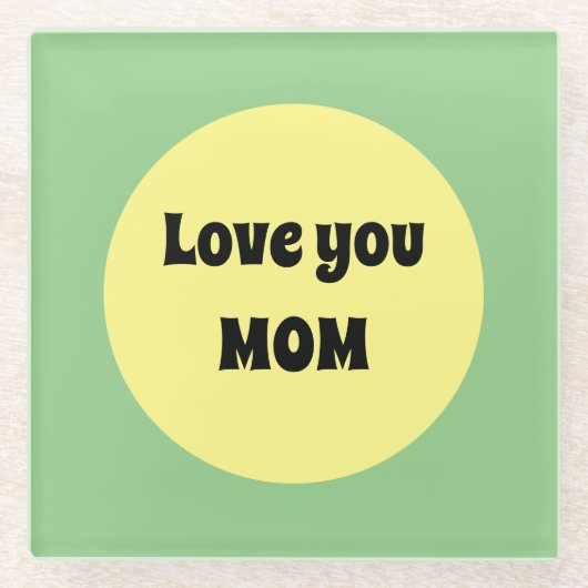 Gelber Big Dot Glasuntersetzer (Vorderseite)