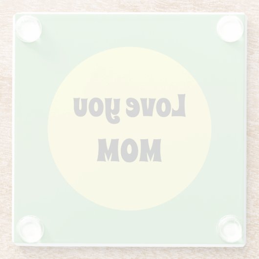 Gelber Big Dot Glasuntersetzer (Rückseite)