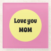 Gelber Big Dot Glasuntersetzer (Vorderseite)