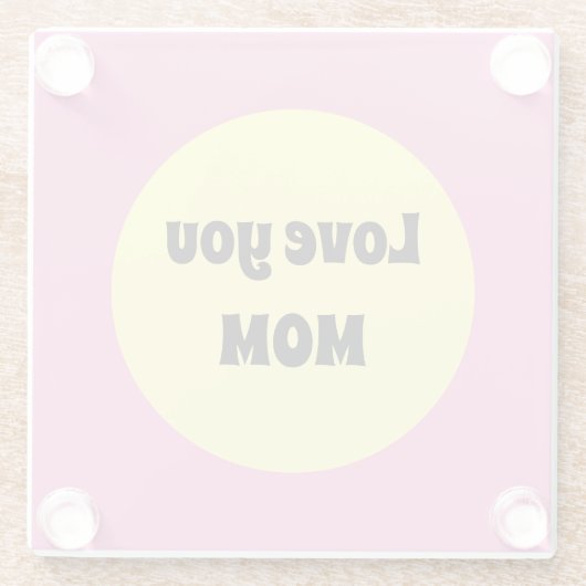 Gelber Big Dot Glasuntersetzer (Rückseite)