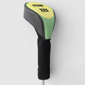 Gelber Big Dot Golf Headcover (angewinkelt)