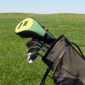 Gelber Big Dot Golf Headcover (In SItu)
