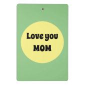 Gelber Big Dot Mini Klemmbrett (Rückseite)