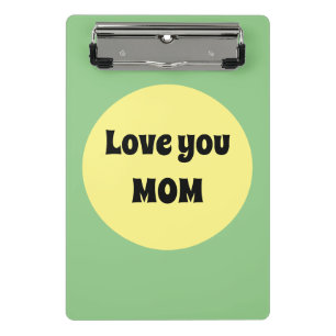 Gelber Big Dot Mini Klemmbrett