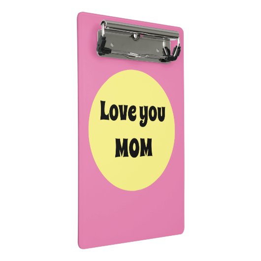 Gelber Big Dot Mini Klemmbrett (Schrägansicht)