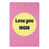 Gelber Big Dot Mini Klemmbrett (Rückseite)