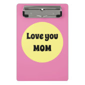 Gelber Big Dot Mini Klemmbrett (Vorderseite)