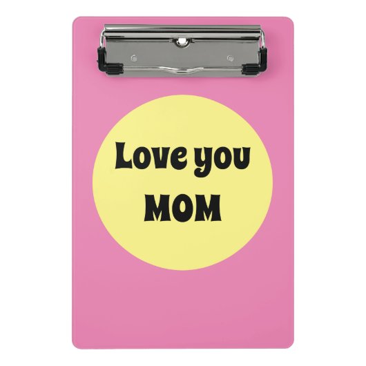 Gelber Big Dot Mini Klemmbrett (Vorderseite)