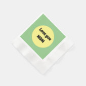 Gelber Big Dot Paper-Untersetzer Serviette (Ecke)