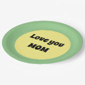 Gelber Big Dot Pappteller (Schrägansicht)