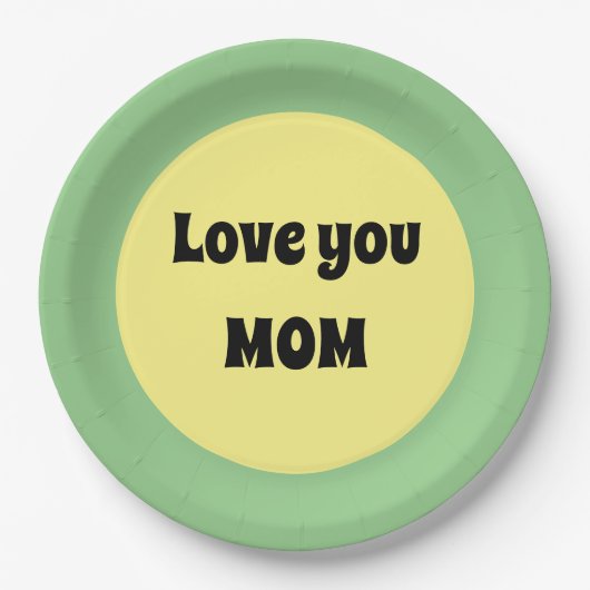 Gelber Big Dot Pappteller (Vorderseite)