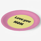 Gelber Big Dot Pappteller (Schrägansicht)