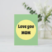 Gelber Big Dot Postkarte (Stehend Vorderseite)