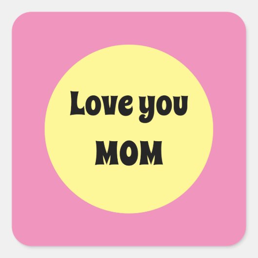 Gelber Big Dot Quadratischer Aufkleber (Vorderseite)