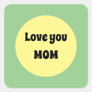 Gelber Big Dot Quadratischer Aufkleber