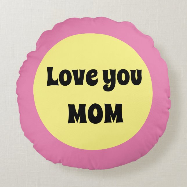 Gelber Big Dot Rundes Kissen (Vorderseite)