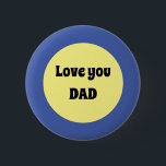 Gelber Big Dot Square Sticker Button<br><div class="desc">Ein cooles,  lila,  großes Punktedesign in trendigen Farben mit Textvorlage. Klicken Sie auf Personalisieren,  um die kurzen Wörter nach Ihren Wünschen zu ändern,  oder kaufen Sie sie,  wie es ist.</div>