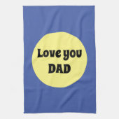 Gelber Big Dot Square Sticker Geschirrtuch (Vertikal)